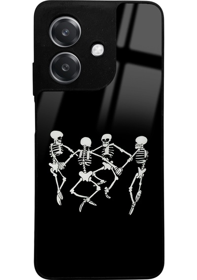 Oppo A3 Dancer Skeleton Tasarımlı Glossy Telefon Kılıfı Çok Renkli