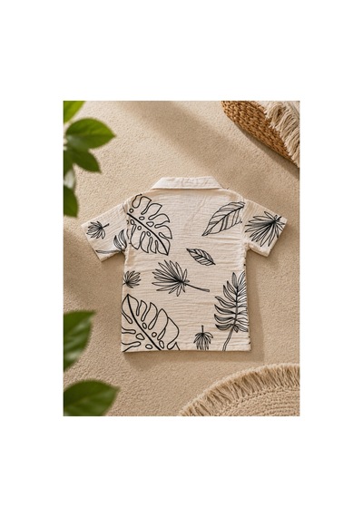 Uğur Bebe %100 Pamuk Erkek Çocuk Yaprak Desenli Müslin Kumaş Polo Yaka Tişört & Müslin Kumaş Siyah Şort Takım Ekru Ekru Uğur Bebe %100 Pamuk Erkek Çocuk Yaprak Desenli Müslin Kumaş Polo Yaka Tişört & Müslin Kumaş Siyah Şort Takım Ekru Ekru