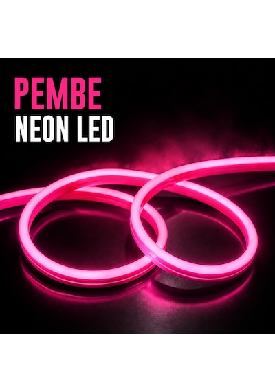 Cata 12v Pembe Işık Neon Led Hortum Ct-4455p 50 Metre