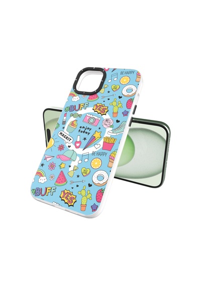 BuffiPhone Uyumlu 15 Magkit Desenli Kılıf