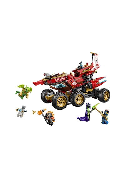 LEGO® NINJAGO® Kara Gemisi 71869 - 9 Yaş ve Üzeri Çocuklar için 3 Araç ve 6 Minifigür İçeren Oyuncak Yapım Seti (1214 Parça)
