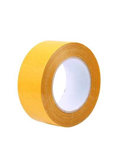 Çift Taraflı Şeffaf Sarı Bant 60 Mm Eninde 100 M. Uzunlukta