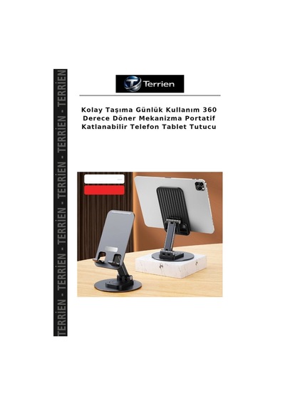 Kolay Taşıma Günlük Kullanım 360 Derece Döner Mekanizma Portatif Katlanabilir Telefon Tablet Tutucu