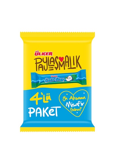 Ülker Cocostar Çikolata 4x25g Hindistan Cevizli Atıştırmalık 6'li Avantaj Paketi - 6 Adet Tarı