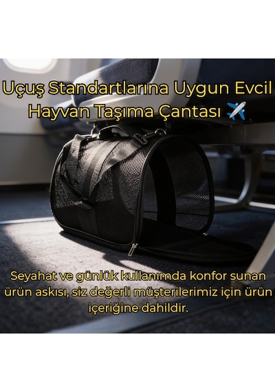 Vg Flybag Yırtılmaz Fileli Kedi Ve Köpek Taşıma Çantası Kabin Boy Uçuş Standartlarına Uygun