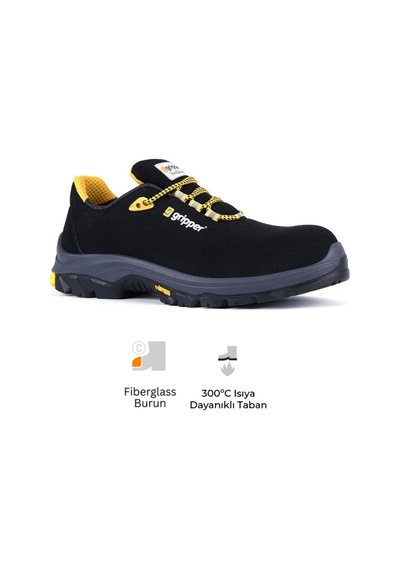Gripper Executive Low Gpr-55 S3 Fiberglass Burunlu İş Ayakkabısı-sıyah Mıcrofıber Siyah