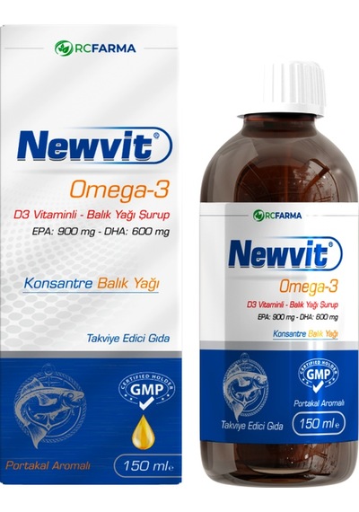 Newvit 150 ml Omega-3 D3 Vitaminli Şurup