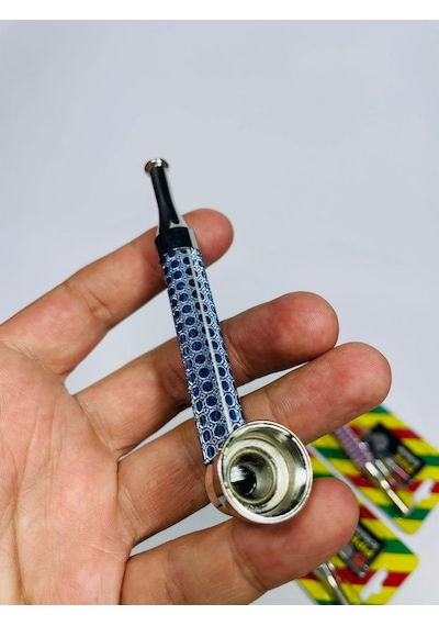 Fosforlu Taşlı Metal Pipo 13 CM