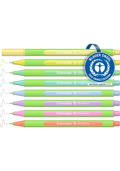 Ayrex Lıne-up Fiber Uç Klm 0,4 Pastel 8li Set 191088