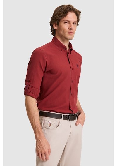 U.s. Polo Assn. Erkek Vişne Gömlek Basic 50324660-vr223