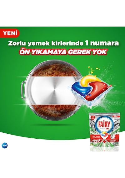 Fairy Platinum Plus Limon Kokulu 22 Yıkama Bulaşık Makinesi Deterjanı Tableti - Kapsülü
