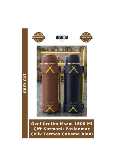 Özel Üretim Mszm 1600 Ml Çift Katmanlı Paslanmaz Çelik Termos Çalışma Alanı Çok Renkli