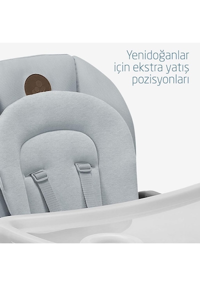 Maxi-Cosi Minla 6'sı Bir Arada  Ahşap Görünümlü Mama Sandalyesi Beyond Grey Eco