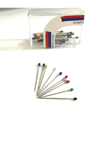 Alivascarf Toplu İğne Çok Renkli 50 X50 2 Adet 2.5cm - Eşarp Ve Şal İğnesi - Kadın Tesettür Aksesuar Çok Amaçlı