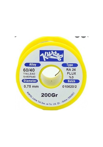 200 500 Gram Kurtel Lehim Teli 0.75 1,2 Mm Ince 60/40 Cdx
