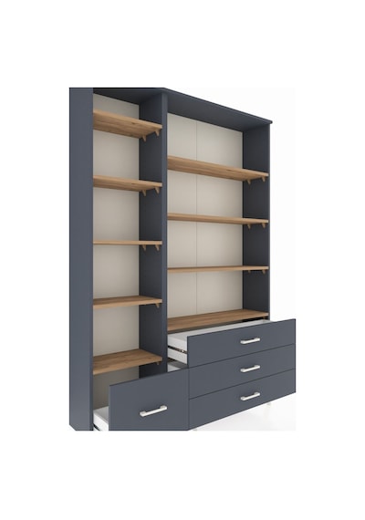 Arges Dolap 9 Raflı 4 Çekmeceli 132x30x195 Antrasit-çam/antr... Antrasit Arges Dolap 9 Raflı 4 Çekmeceli 132x30x195 Antrasit-çam/antr... Antrasit