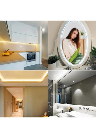 Neon Led Şerit 5metre Sıcak Beyaz Led Zincir Bandı Hortum Esnek Dekoratif Aydınlatma Işık 12v 10w