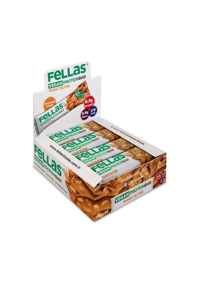 Vegan Protein Bar, Yer Fıstığı Ezmeli, 40gr X 12 Adet