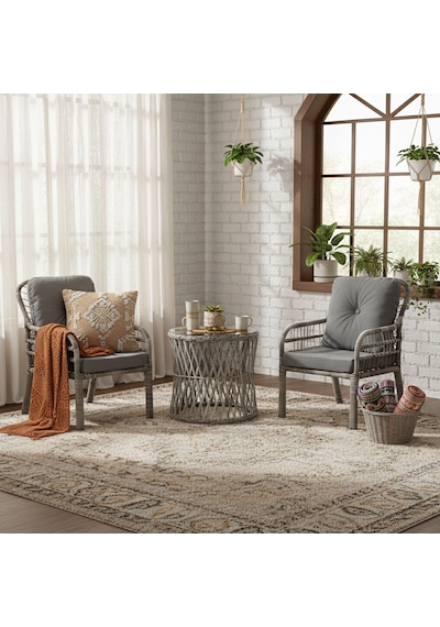 Capri Swing Pisa Tekli Rattan Bahçe Balkon Oturma Grubu Beyaz 702
