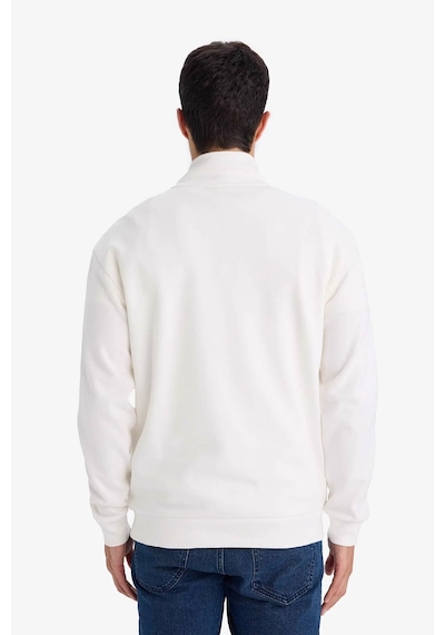 Defacto Dik Yaka Yarım Fermuarlı Sweatshirt F9323ax26spwt32 Beyaz-wt32
