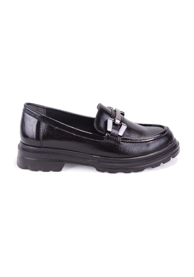 Dagoster Dza07-90814 Siyah Rugan Günlük Loafer Kadın Ayakkabı