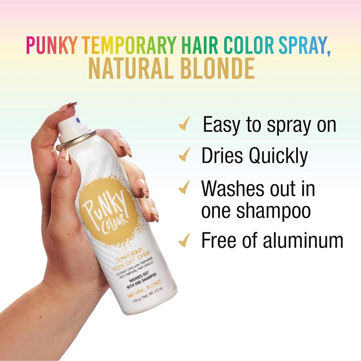 Punky Colour Işıltılı Ve Renkli Saç Spreyi Natural Blonde 100gr