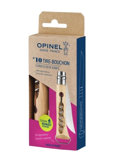 Opinel Inox No 10 Tirbuşonlu Çakı Kahverengi