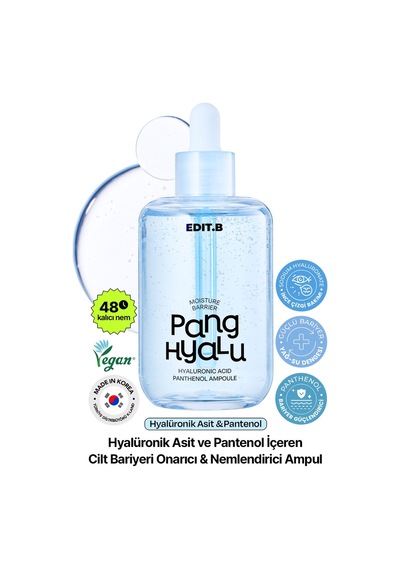 Editb Hyalüronik Asit ve Pantenol İçeren Cilt Bariyer Onarımını Destekleyen Nemlendirici Ampul 100 ML