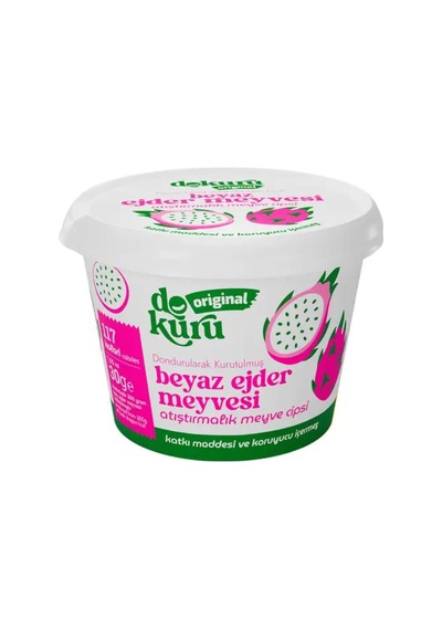 Dokuru Original Beyaz Ejder Meyvesi Atıştırmalık Meyve Cipsi 30 Gr 10 G