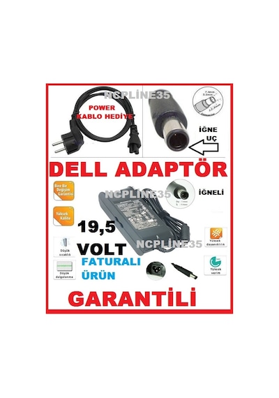 Dell Uyumlu Laptop Notebook Adaptörü Şarj Cihazi Aleti