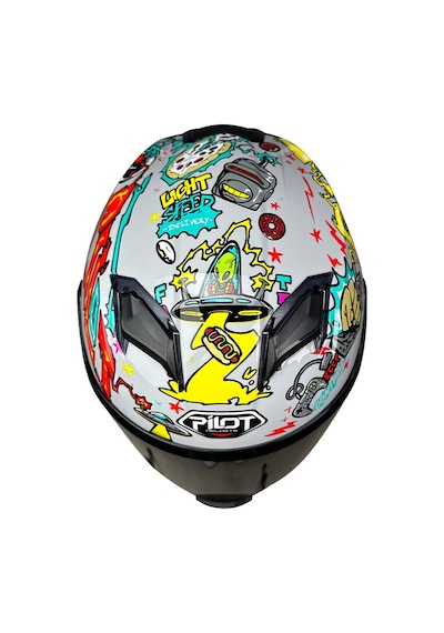 Pilot Alpha Sv Future Grey Kapalı Motosiklet Kaskı Siyah