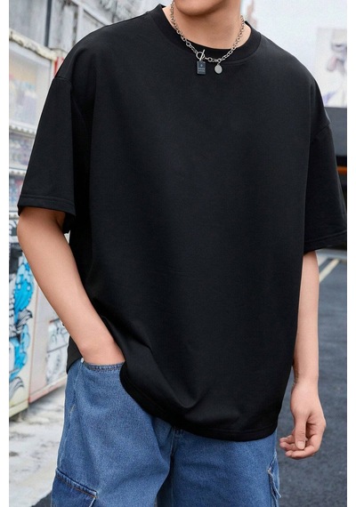 Unisex Free Baskılı Tasarım Tshirt Siyah