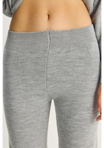 Shade Kadın Relax Fit Kapüşonlu Hırka Yüksek Bel Pantolon Triko Takım Tt251003 60283645 - Gri