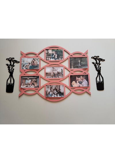 Modern Çoklu Çerçeve 7 Fotoğraflık Kişiye Özel Renk 3 Lü Set