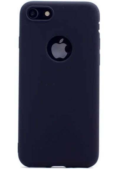 Noktaks - Apple Uyumlu iPhone 8 Plus - Kılıf Mat Renkli Esnek Premier Silikon Kapak - Siyah