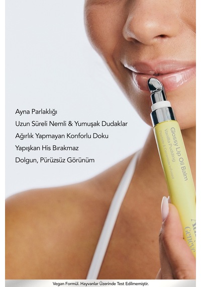 Aurelia Geneve Glossy Lip Oil Nemlendirici Etkili Renkli Lip Balm Vanilla Pudding Bej 12 ML