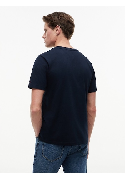 Tommy Hilfiger Brand Love New Rwb Reg Tee Erkek Mavi T-shirt - Mw0mw44359