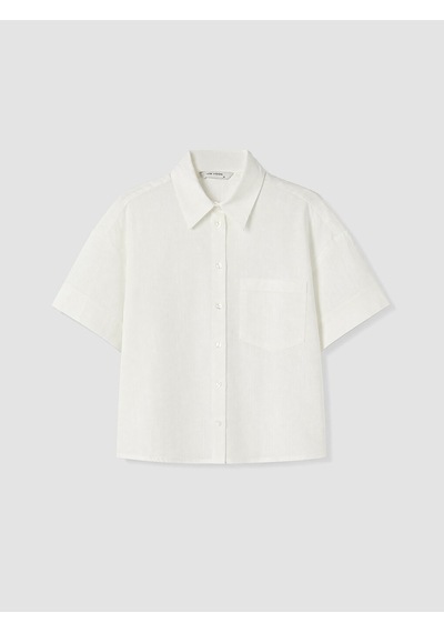Lcw Vision Beyaz Oversize Poplin Kadın Gömlek