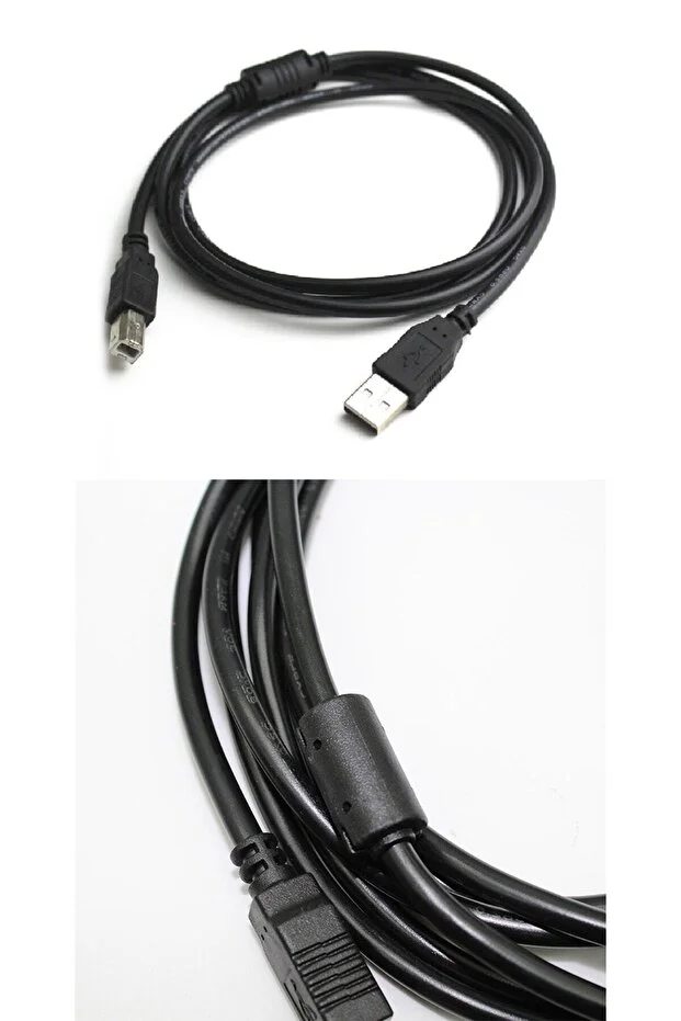 3 Metre 3mt Yazıcı Kablosu Printer Usb Bağlantı Bağlama Network Lazer Hp Canon Brother Uyumlu Ara Kablo