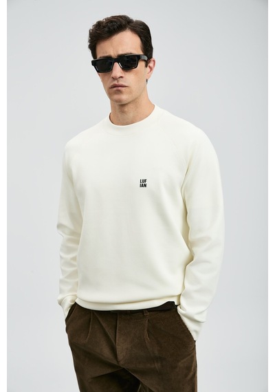 Lufian Grant Erkek Sweatshirt 112030179 Ekru