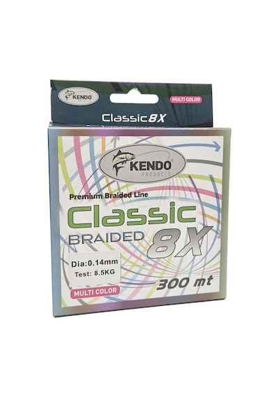 Kendo Classic 8x 300m Multicolor Örgü İp 0.25mm