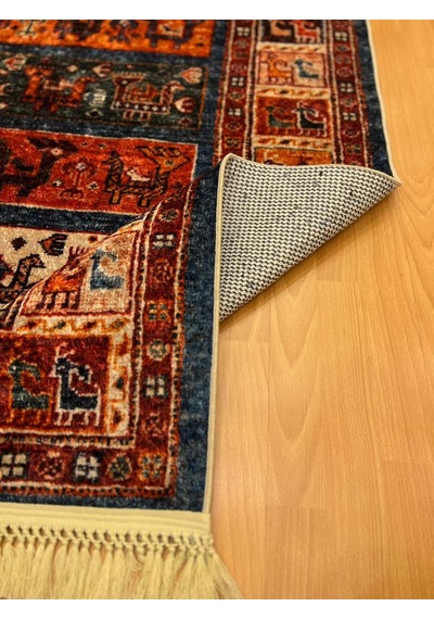 Kadim Motifli 120 X 180 Dijital Baskı Halı Kahverengi