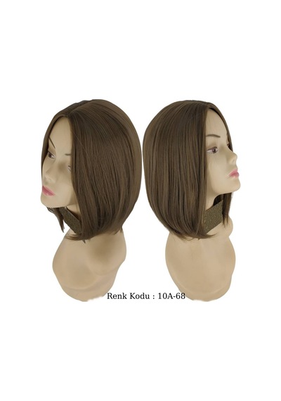 Küt Model Fiber Sentetik Peruk Işıltılı Kumral No-10A-68