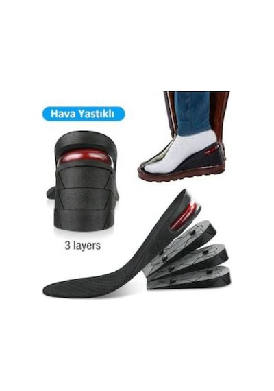 Hava Yastıklı Tam Boy Tabanlık Gizli Topuk Uzatıcı 7 CM