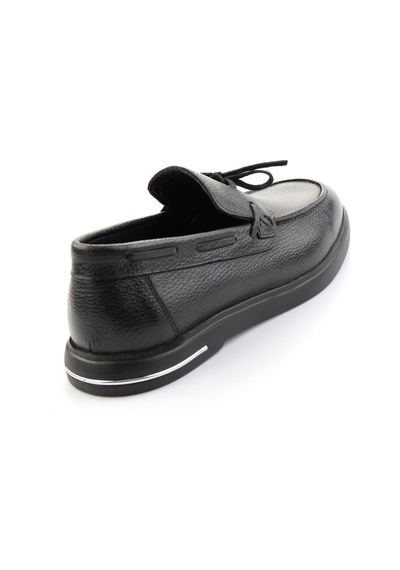 Siyah Hakiki Deri Erkek Loafer Ayakkabı E01054428140 Siyah