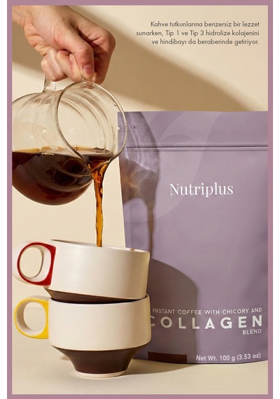 Nutriplus Kolajenli Hindiba Kahve 100 Gr Hindiba Kahve Ve Kolajen Karışımı Diğer
