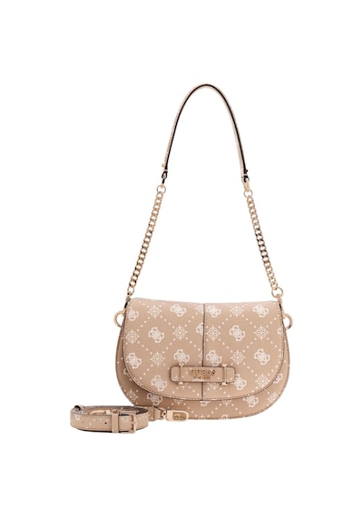 Guess Hwgp9898200 Carrie Logo Flap Kadın Omuz Çantası Bej