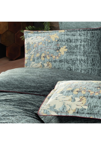 Birdie King Size Battal Boy %100 Pamuk Flanel Pazen Nevresim Takımı Yeşil Yeşil
