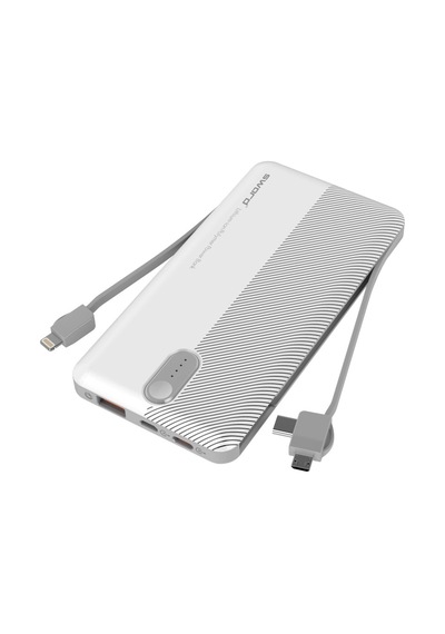 Sword SW-10PO3 Triple 10000 Mah Kablolu Powerbank Beyaz