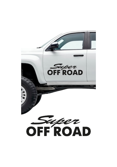 Super Off Road Sticker, Oto Sticker, Pick Up Sticker 10x3 Cm
